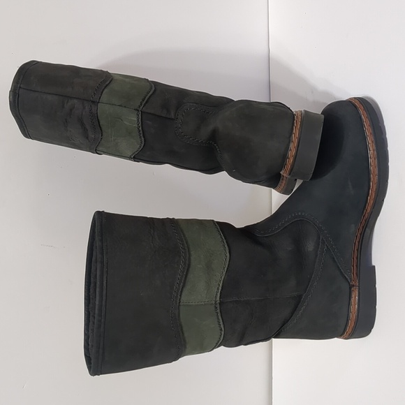 Anfibio Waterproof black and Green Leather  Winter women's Boots Size 40 US 9.5 - Picture 12 of 13